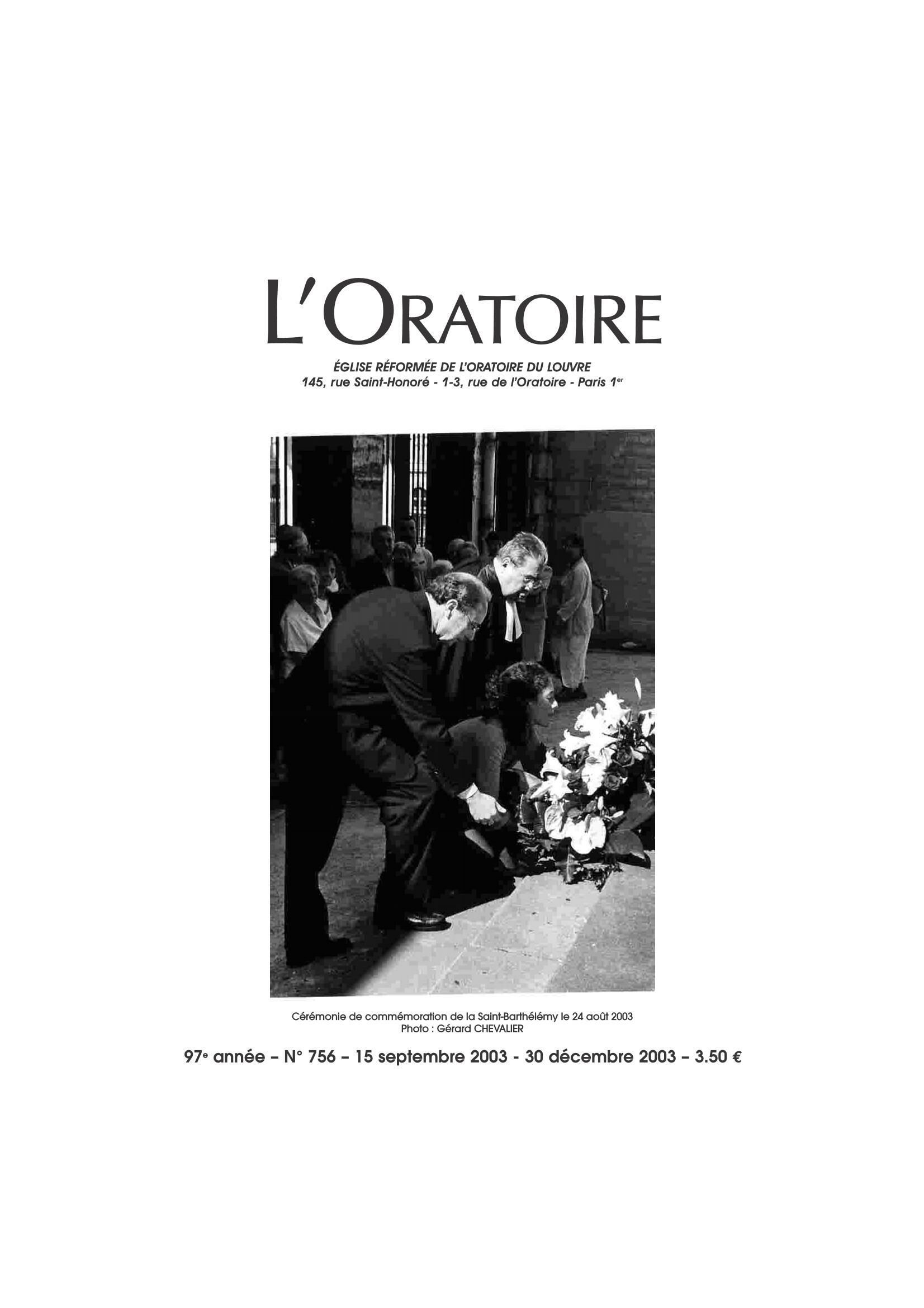 756 (2003 T4) – Église et Homosexualité : la réflexion du Conseil presbytéral