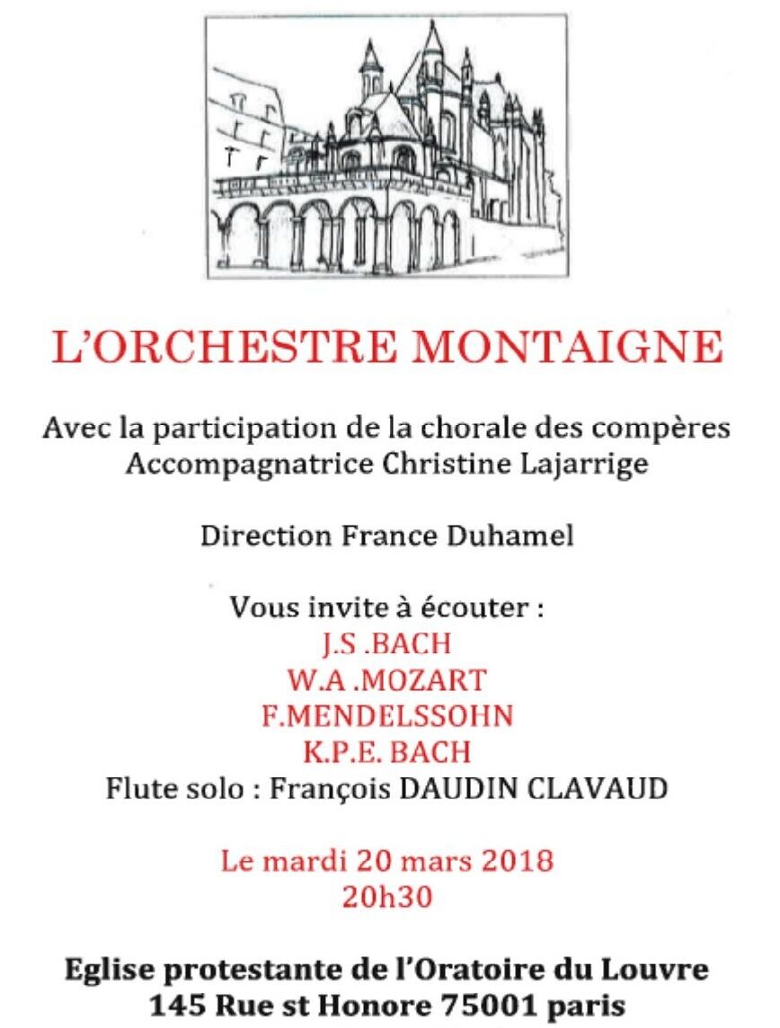 L'Orchestre Montaigne à l'Oratoire du Louvre
