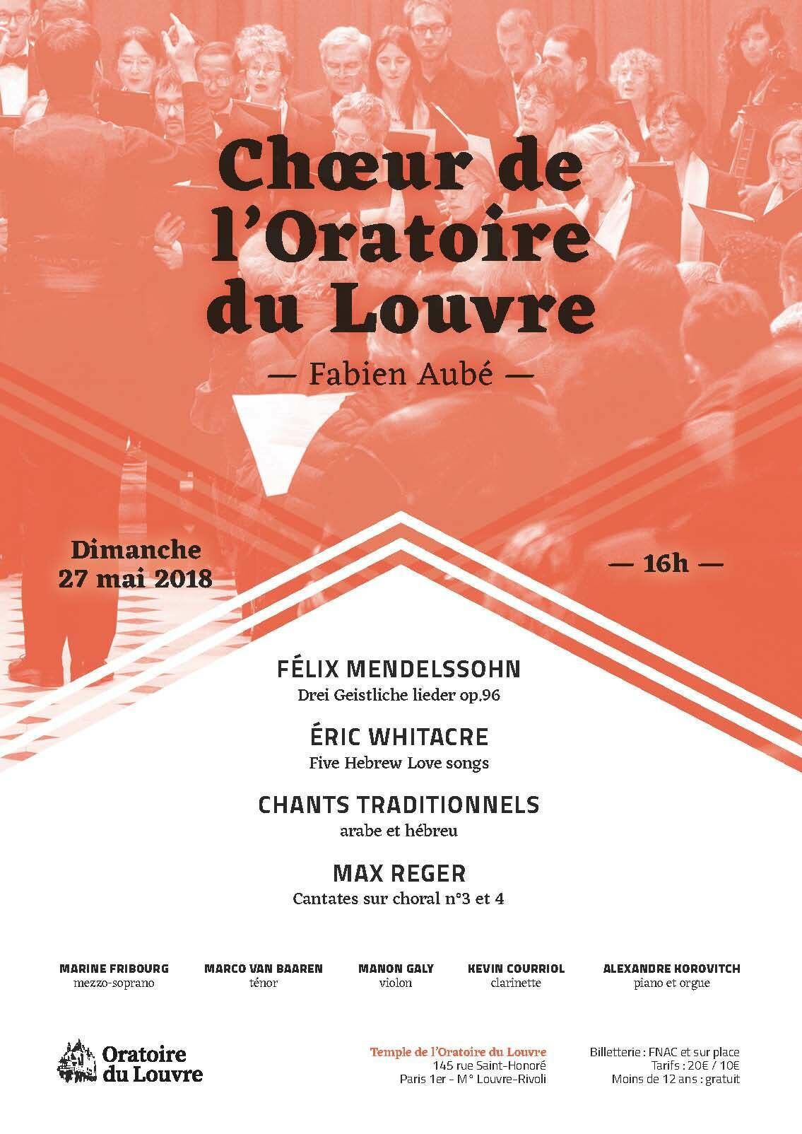 Concert du choeur de l'Oratoire du Louvre