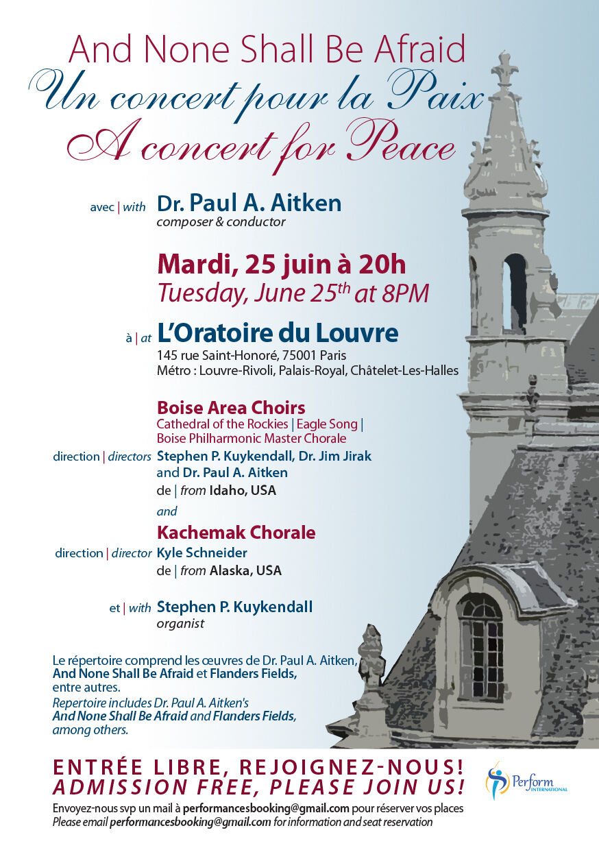 And None Shall Be Afraid - Un concert pour la Paix / A concert for Peace