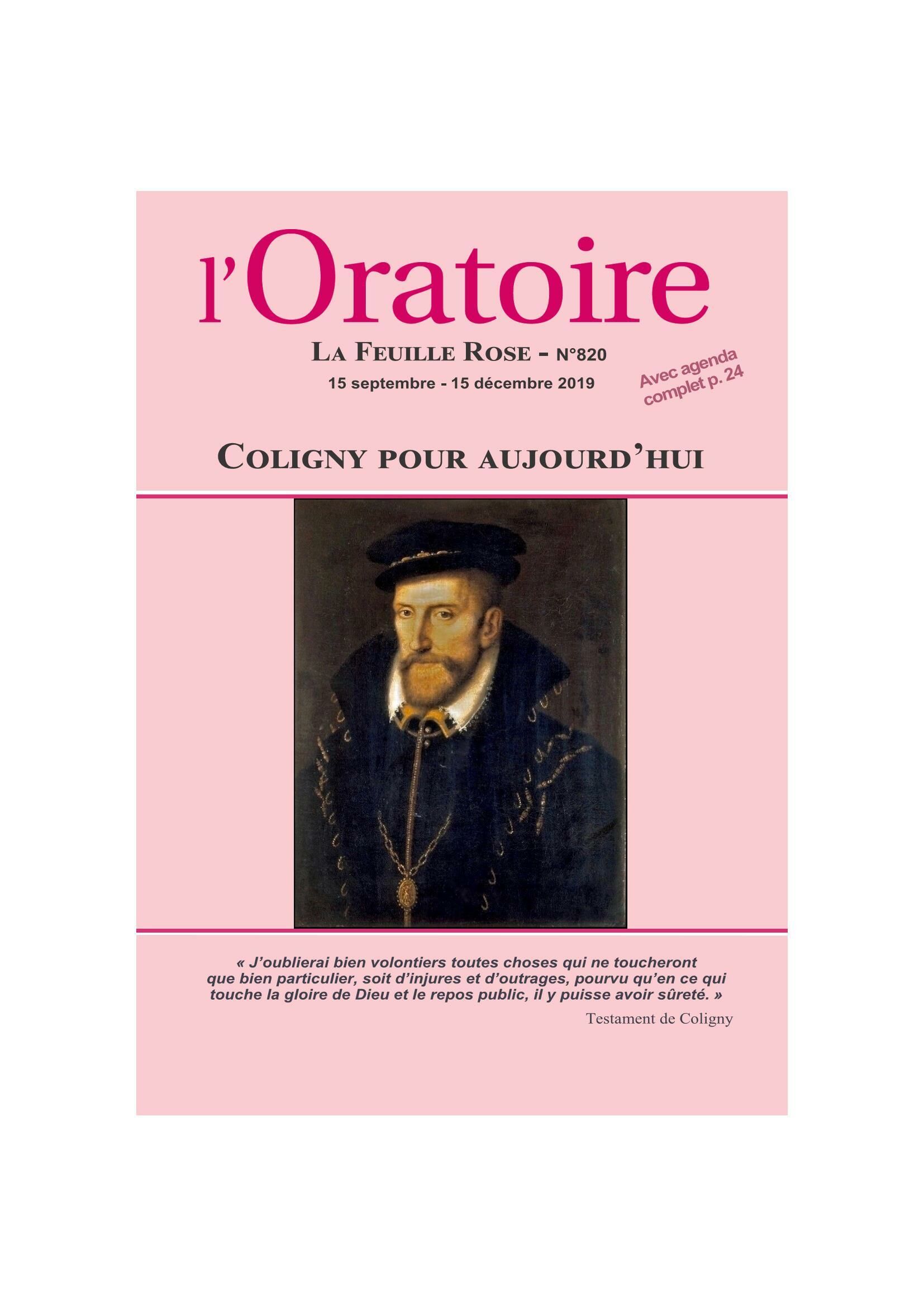820 (2019 T4) – Coligny pour aujourd’hui