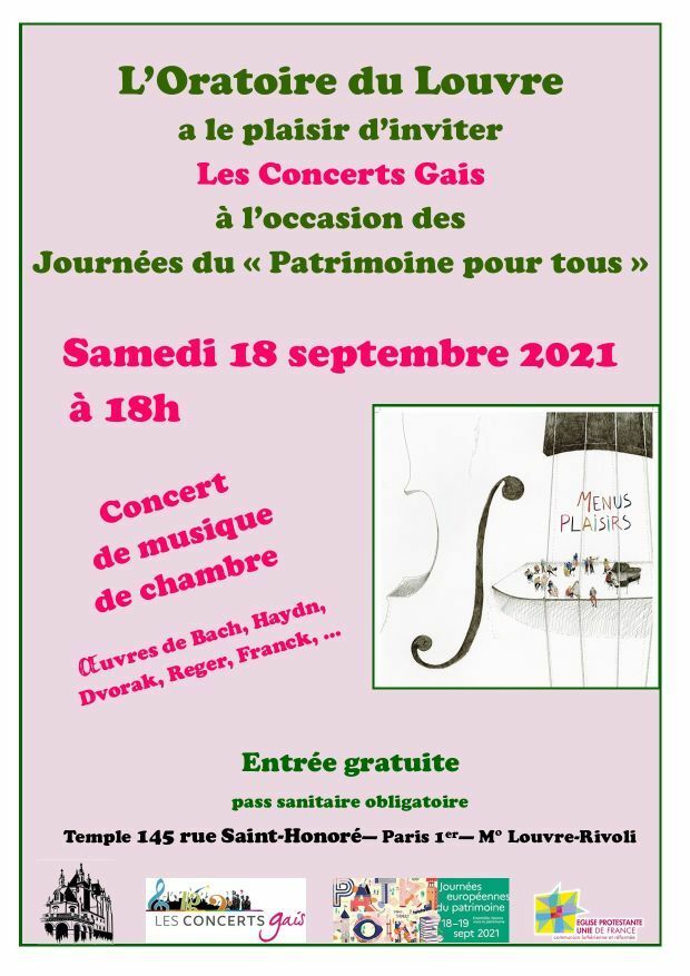 Menus Plaisirs par Les Concerts Gais