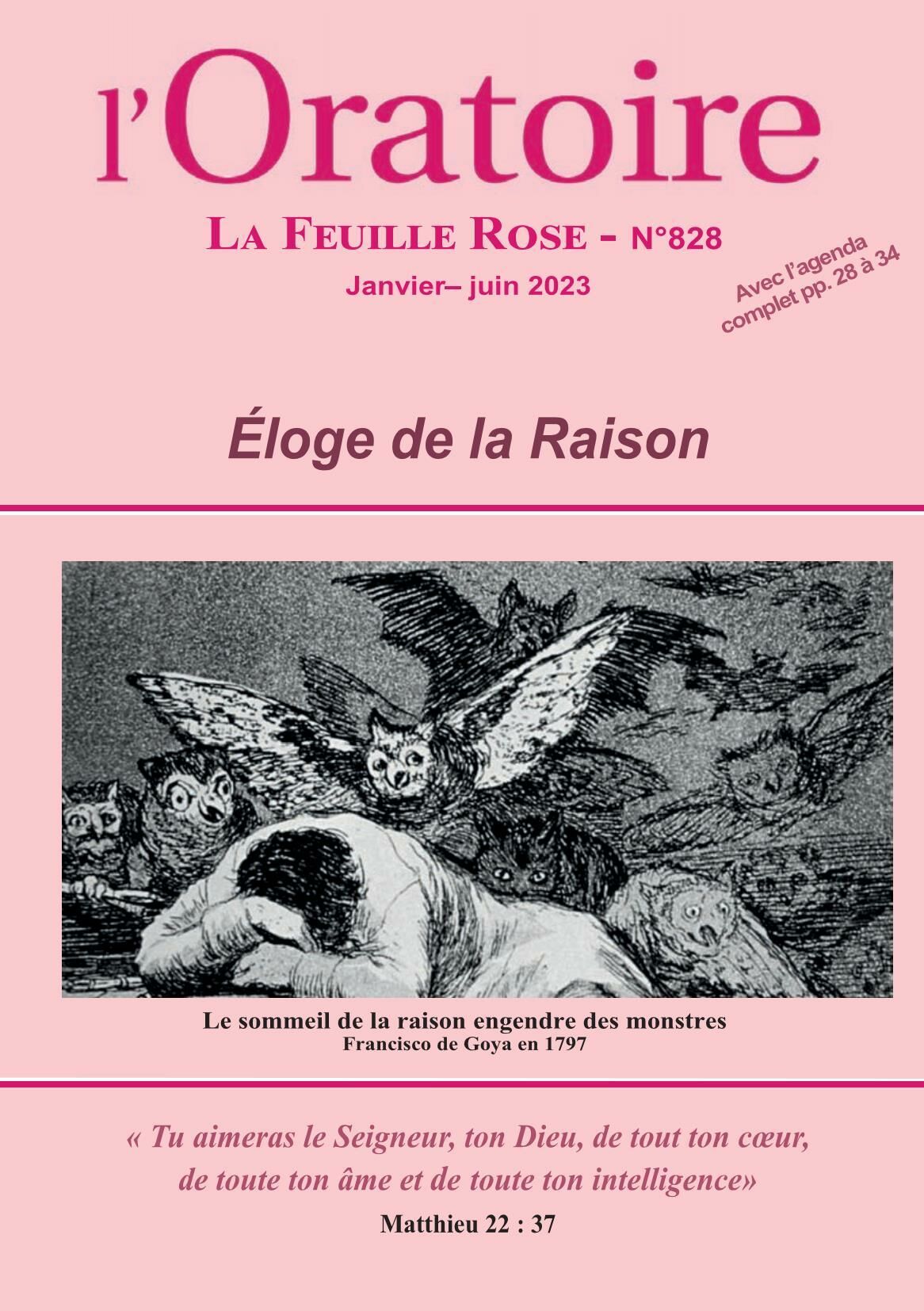 828 (2023 T1+T2) – Éloge de la Raison