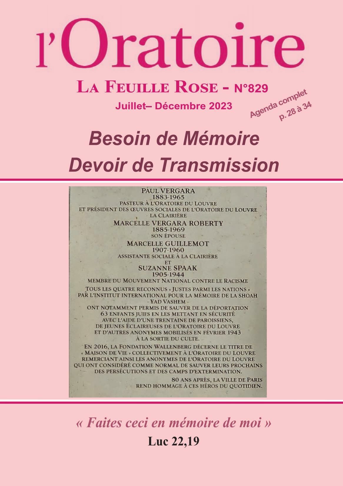 829 (2023 T3+T4) – Besoin de mémoire & Devoir de transmission