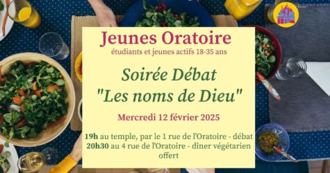 Groupe jeunes oratoire – Les Noms de Dieu