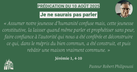 Culte du 10 août 2025