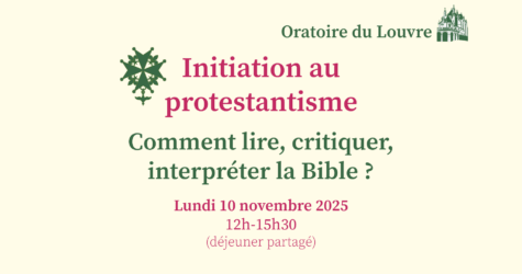 Initiation au protestantisme (KT adultes) – 23/11/2025