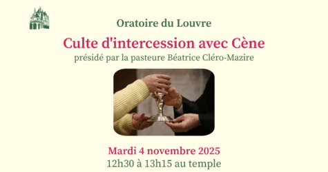 CULTE D&rsquo;INTERCESSION AVEC CÈNE 4 NOVEMBRE