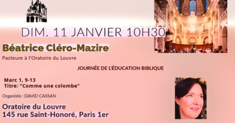CULTE DU 11 JANVIER 2026.  » COMME UNE COLOMBE »