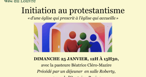 Initiation au protestantisme (KT adultes) – 25/01/2026