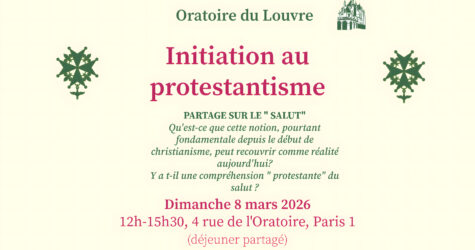 Initiation au protestantisme (KT adultes) – 08/03/2026