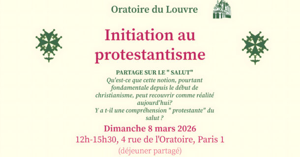 Initiation au protestantisme (KT adultes) – 08/03/2026