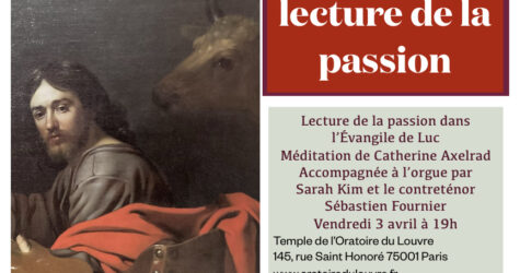 CÉRÉMONIE DU VENDREDI SAINT À L&rsquo;ORATOIRE DU LOUVRE  3 AVRIL 2026
