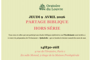 PARTAGE BIBLIQUE  HORS SÉRIE DU 9 AVRIL 2026