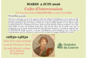 CULTE D&rsquo;INTERCESSION AVEC CÈNE 2 JUIN 2026