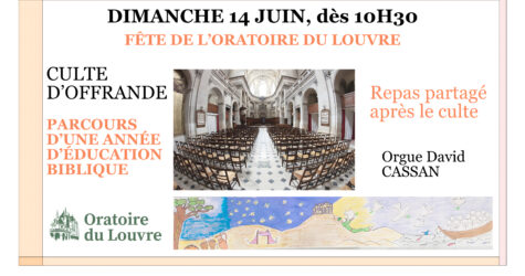 CULTE 14 JUIN 2026 « BONNES NOUVELLES »