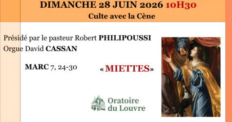 CULTE 28 JUIN 2026 « LA RELIGION DES PETITS CHIENS »